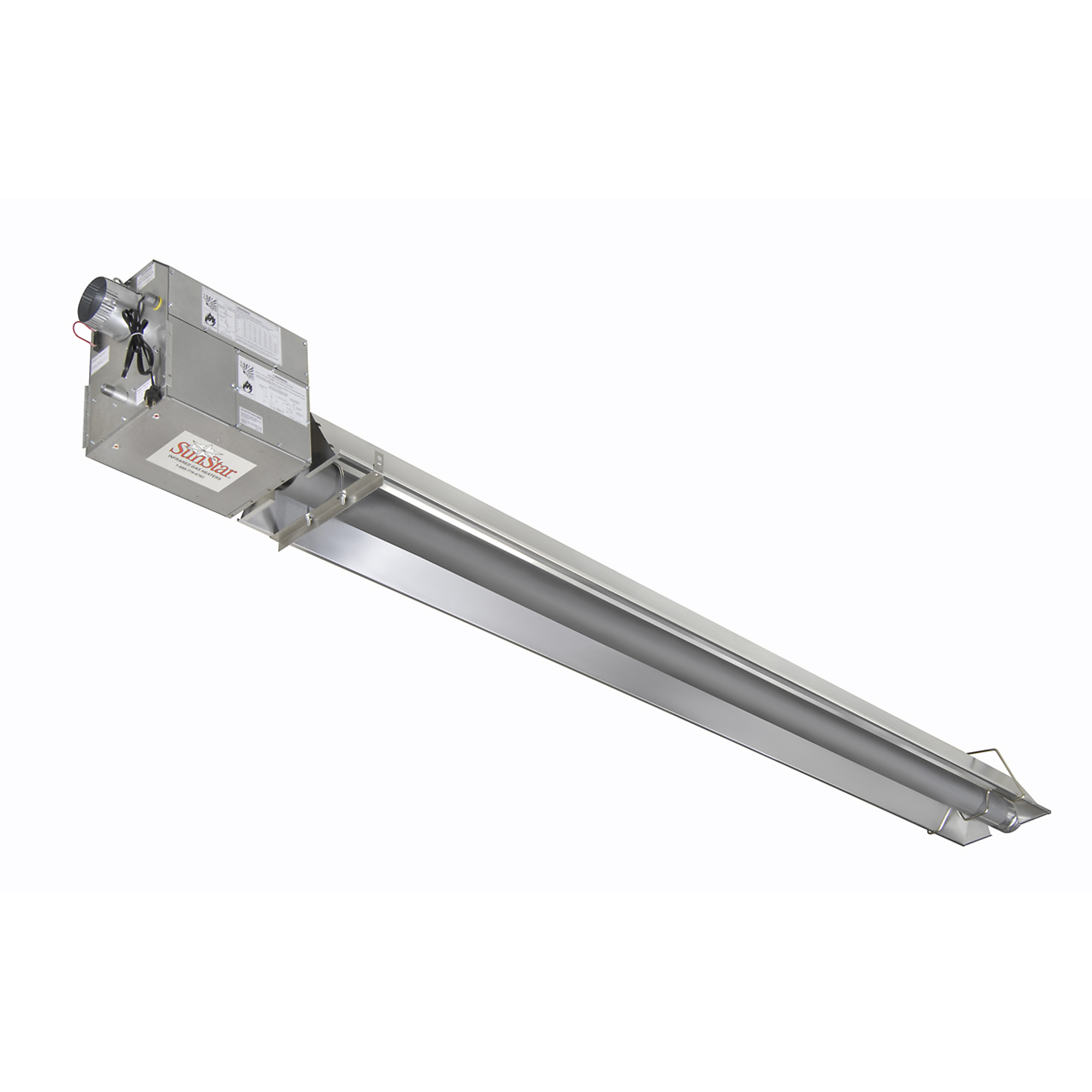 SunStar Tough Guy Straight Positive Pressure Tube Heater - Propane, 175,000 BTU, Infrared, 50ft. Emitter Tube, Model# SPS175-50-TG-L5